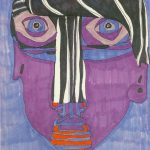 Selbstbildnis, Jester, 1964/65 Filzstift auf Papier 37.5 x 27.8 cm Sammlung Suzanne Baumann, Marfeldingen